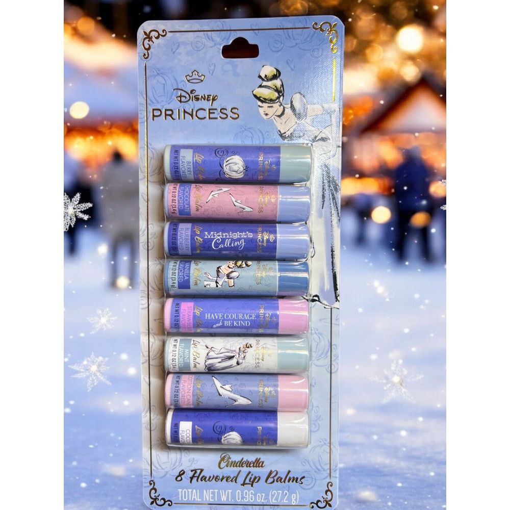 Disney Princess Cinderella Flavored Lip Balm 8 Pack NEW - Fast‎ shipping